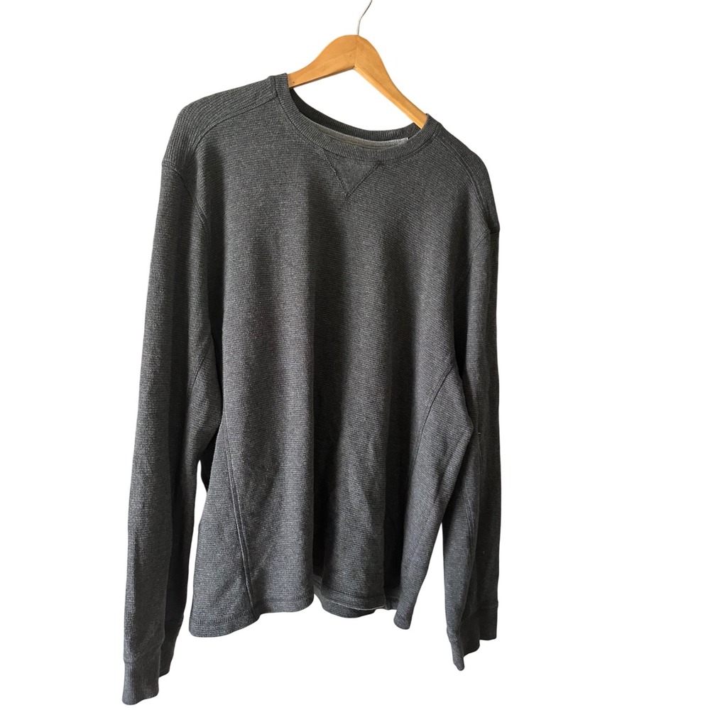 Eddie Bauer Mens Long Sleeve Crew Neck Pullover Sweater Dark‎ Gray Size XL